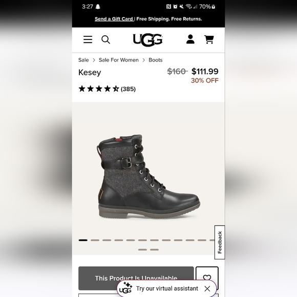 ❄️ UGG Waterproof Brown Leather Lace-Up Combat Boots With Sherpa Lining Size 9.5 - Picture 6 of 9
